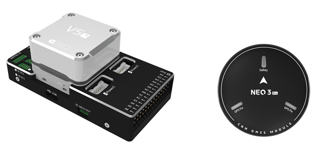 CUAV V5+ flight controller with NEO 3 GPS1